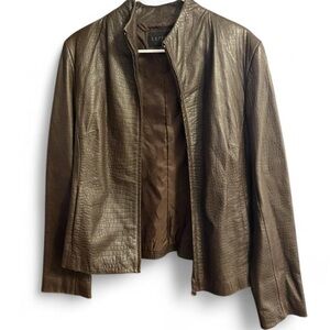 Vintage Express Women's Dark Brown Pebble Leather Jacket